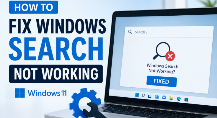 Fix Windows Search Not Working