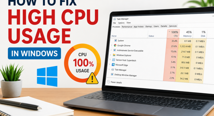 How to Fix High CPU Usage in Windows